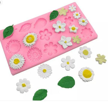 Flower & leaf candle mould
