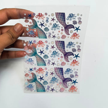 Ocean peel off sticker sheet A6