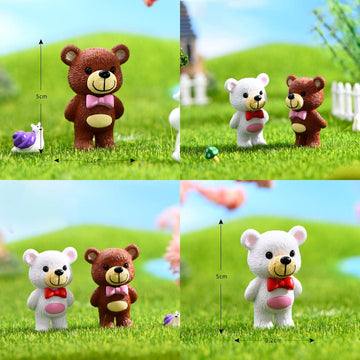 Standing teddy bear miniature 2 pcs