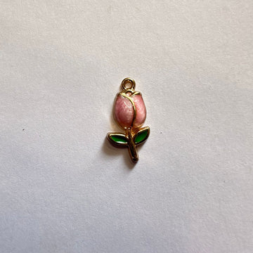 Pink rose charm