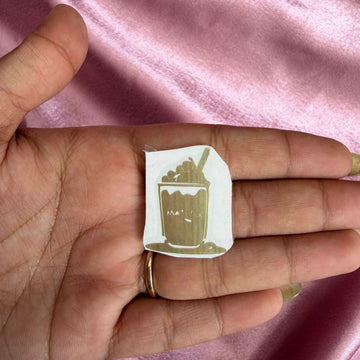 Ice coffee metal sticker