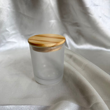 Wooden lid matte transparent jar