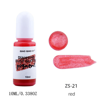 Diamond dust glitter pigment red