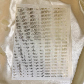 Alphabet metal insert sheet A4 004