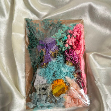 Dry flower pack pink - blue