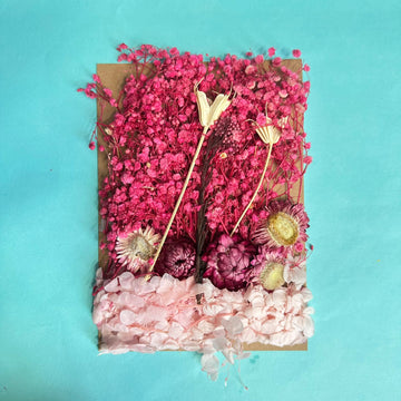Dry flower pack pink theme
