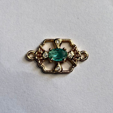 Rakhi diamond charm green