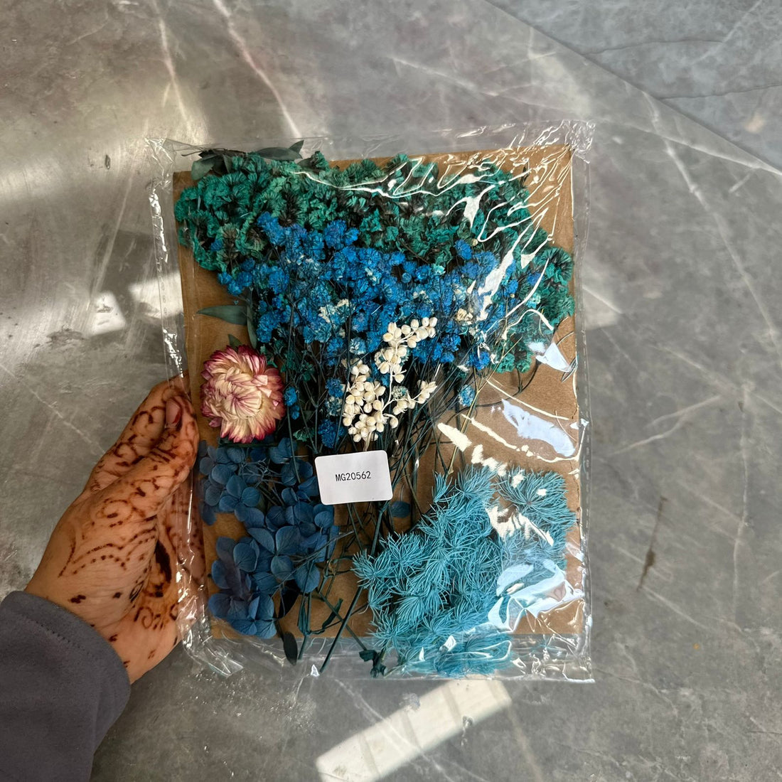 Dry flower pack blue