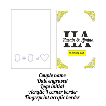 Acrylic cutout for 9*12 inch book