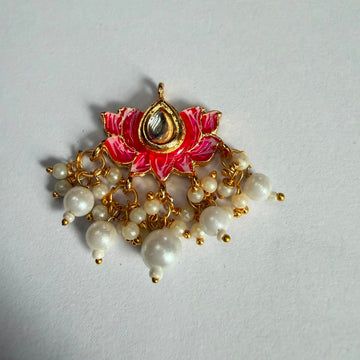 Lotus hanging kundan charm 002