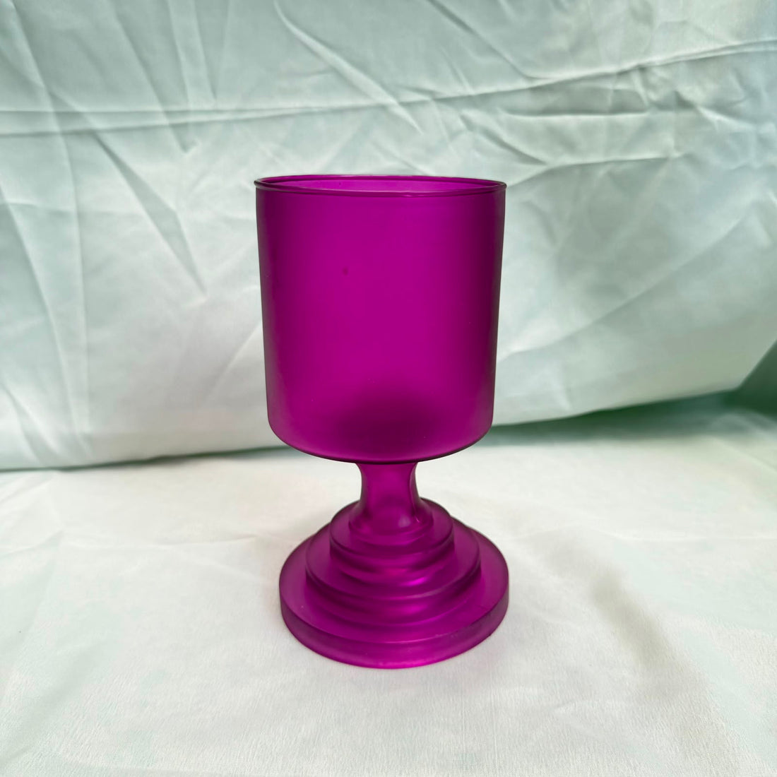 Matte candle glass jar pink
