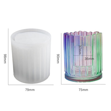 Striped cylinder pen stand mould