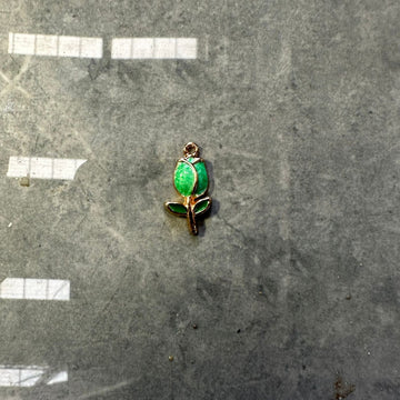 Green rose charm