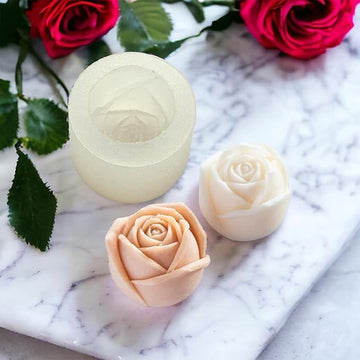 Rose bud flower small candle mould