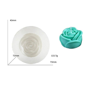 3d rose flower candle mould