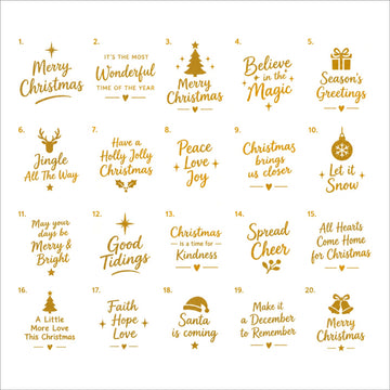 Christmas metal sticker customise C