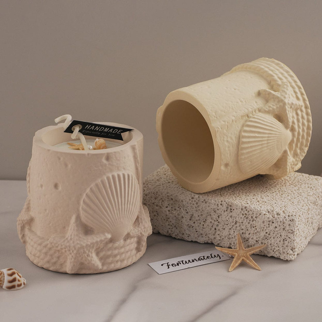 3D Seashell Star Shaped Candle Jar Mould