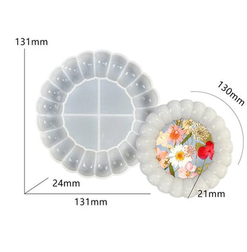 Round with bubble border mould