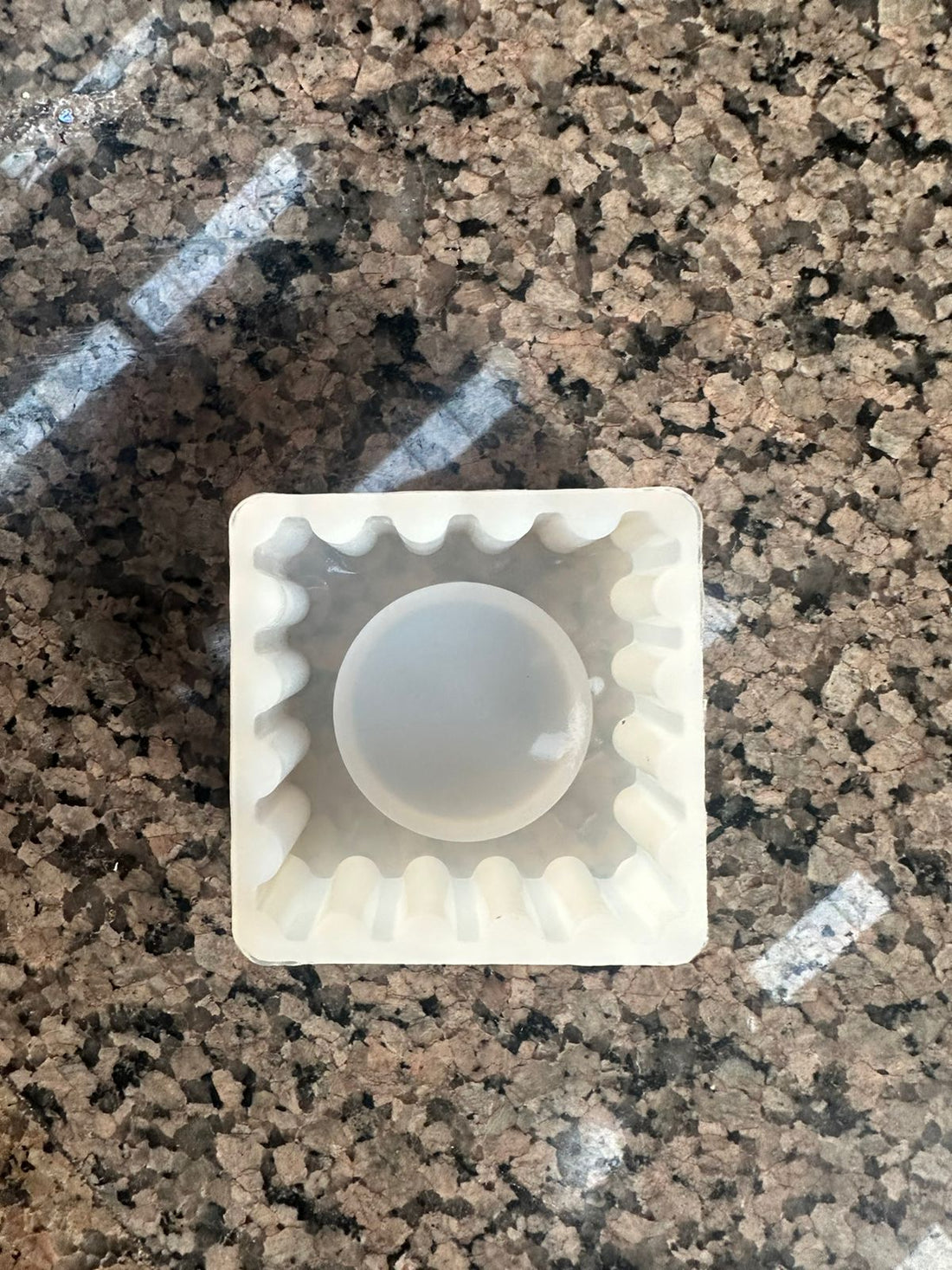 Square agate tea light