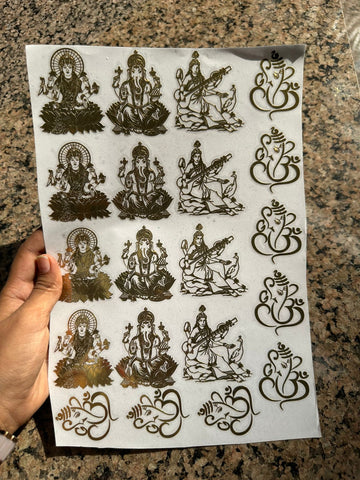 Bhagwan mantra sticker sheet metal