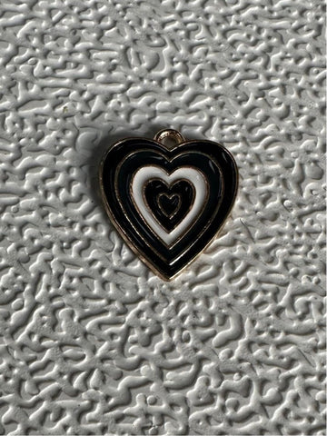 Black heart charm