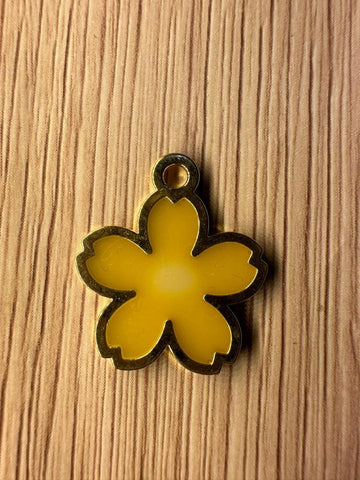 Yellow flower charms