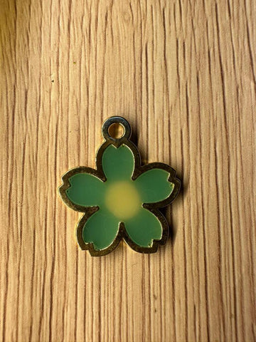 Green flower charms