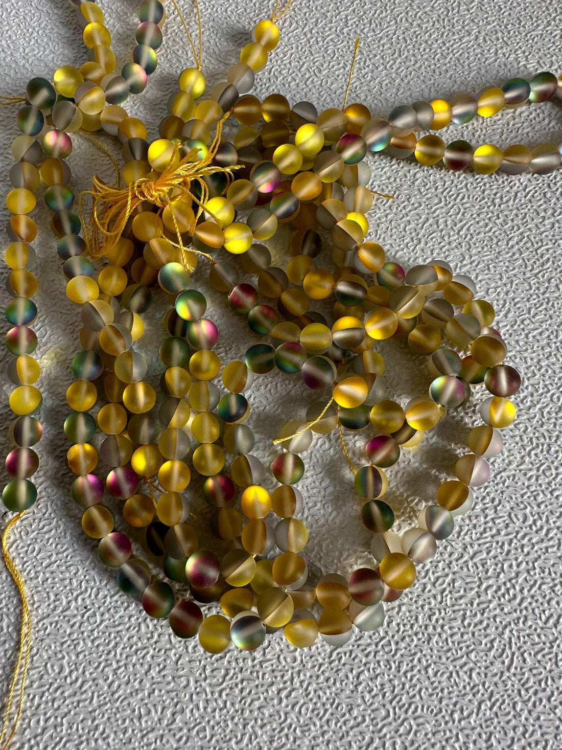 Aura beads yellow