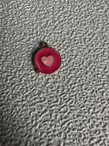 Pink heart charm