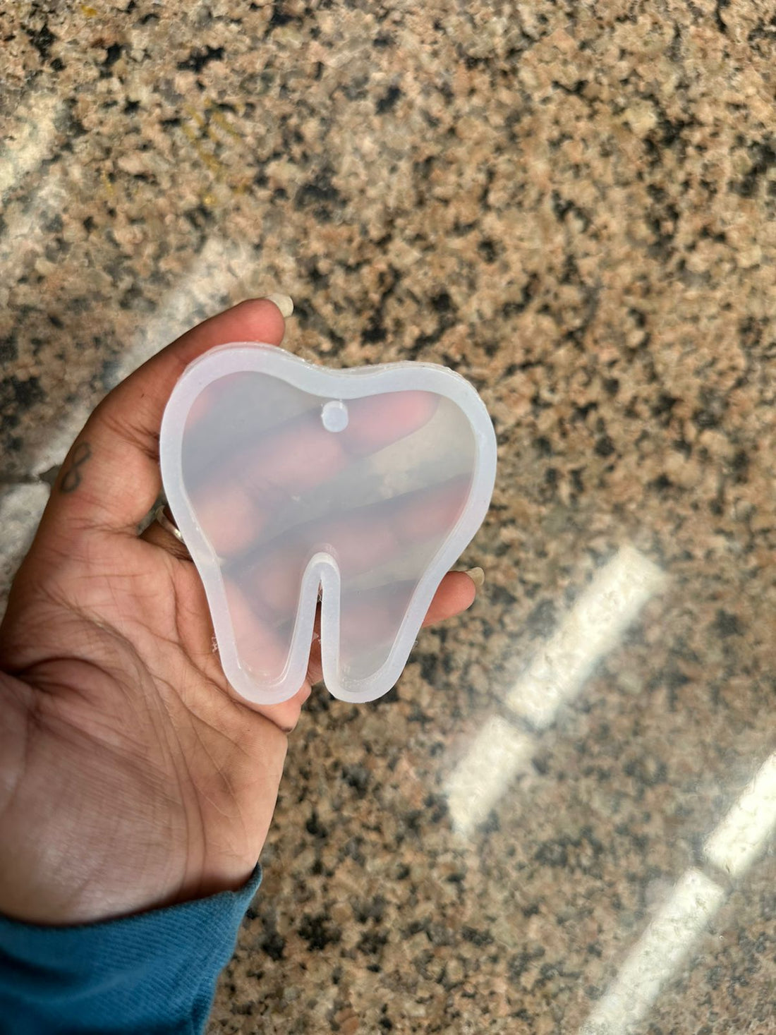 Tooth keychain mould