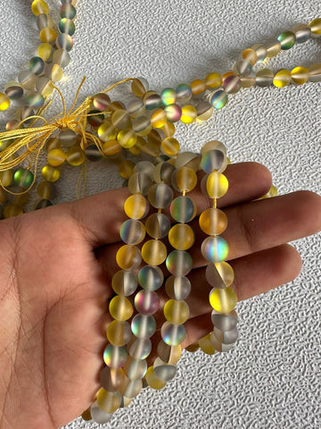 Aura beads yellow