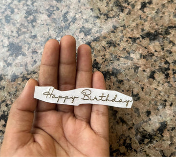 Happy birthday metallic sticker