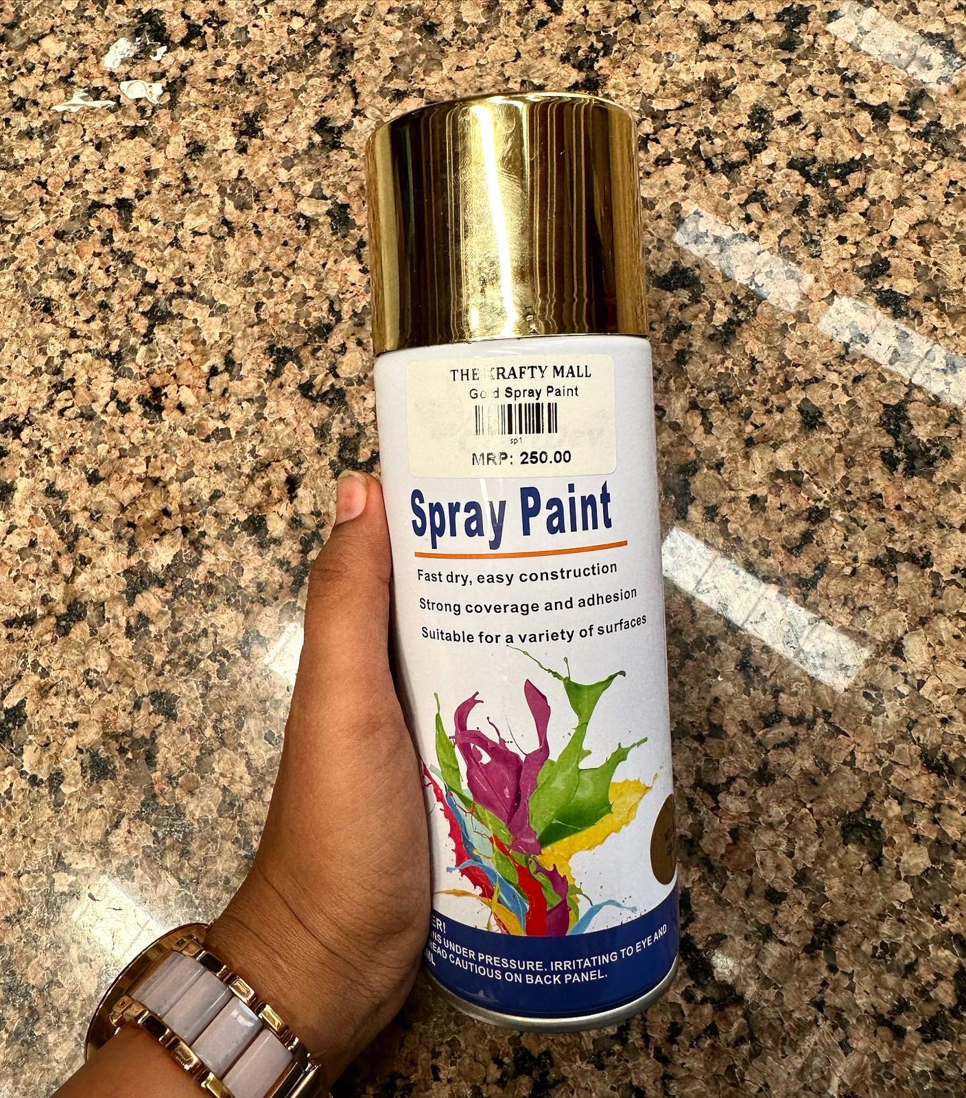 Spray paint gold