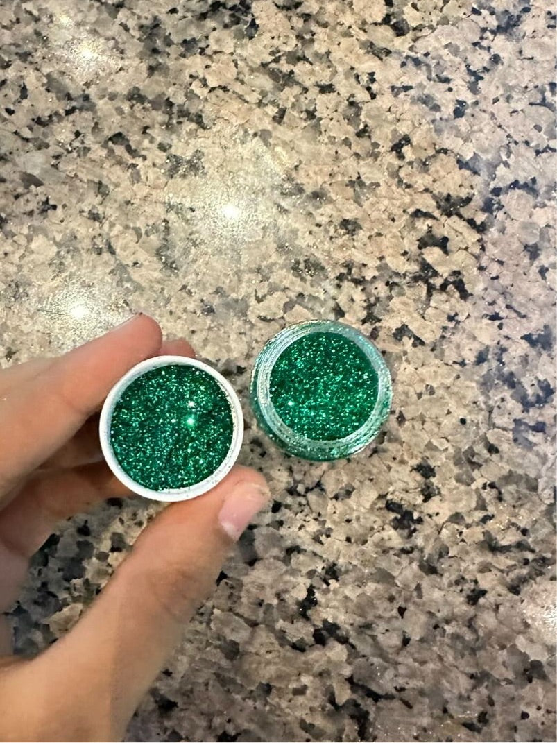 Dark green glitter