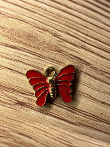 Red butterfly charms