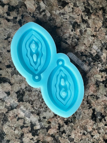 Blue earring mould