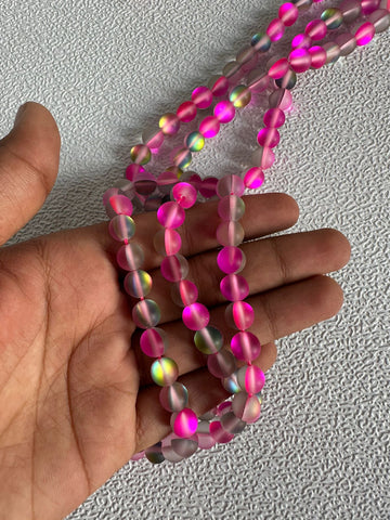 Aura beads pink