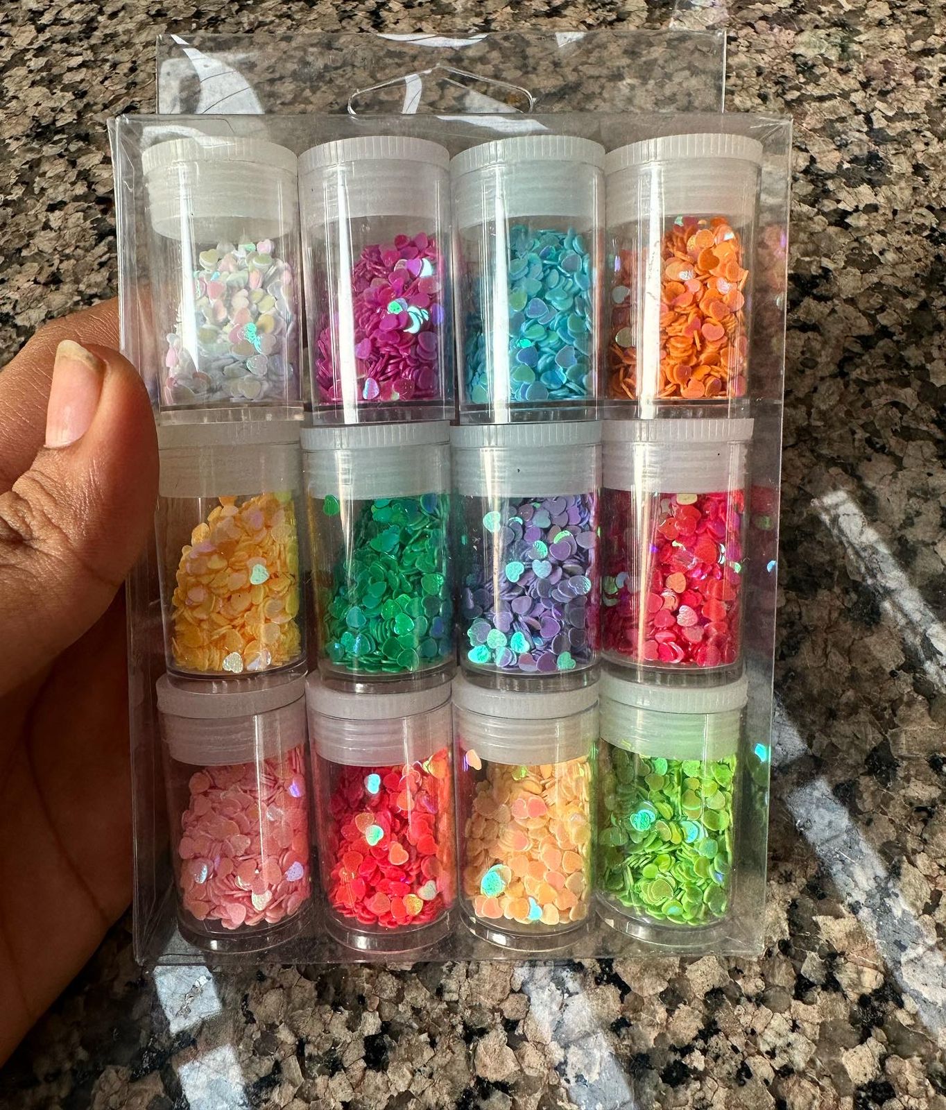 ग्लिटर शेकर कॉम्बो हार्ट