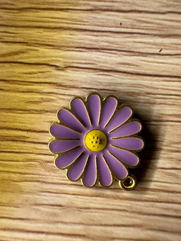 Purple daisy charms