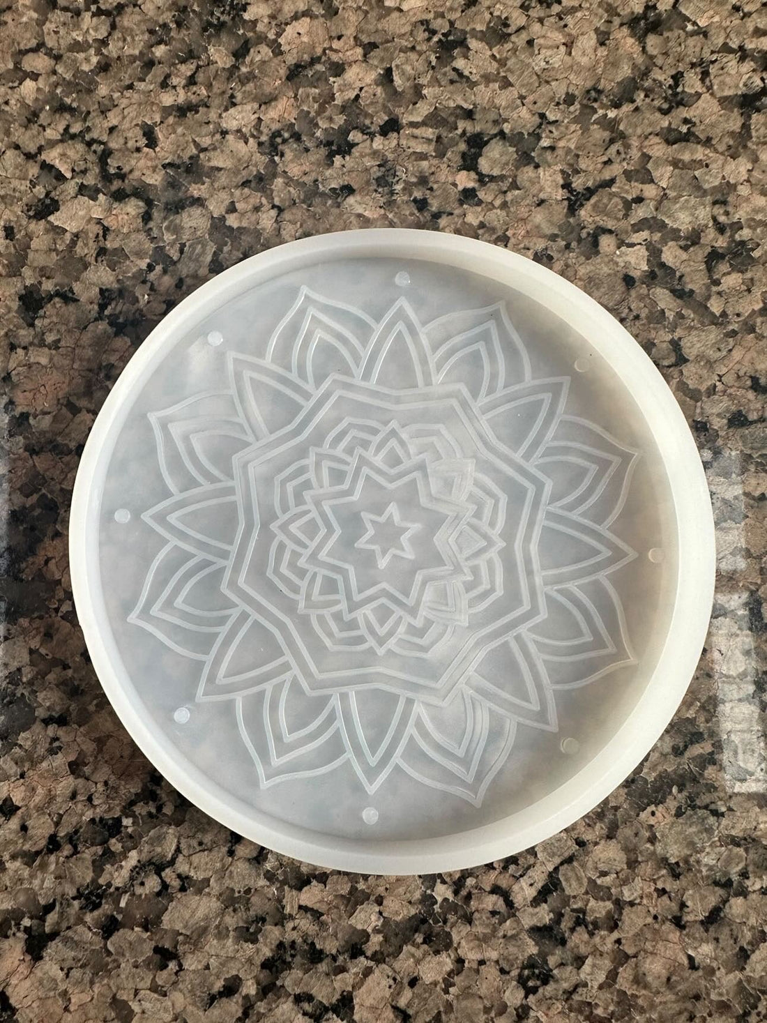 Mandala coaster mould 2 peice