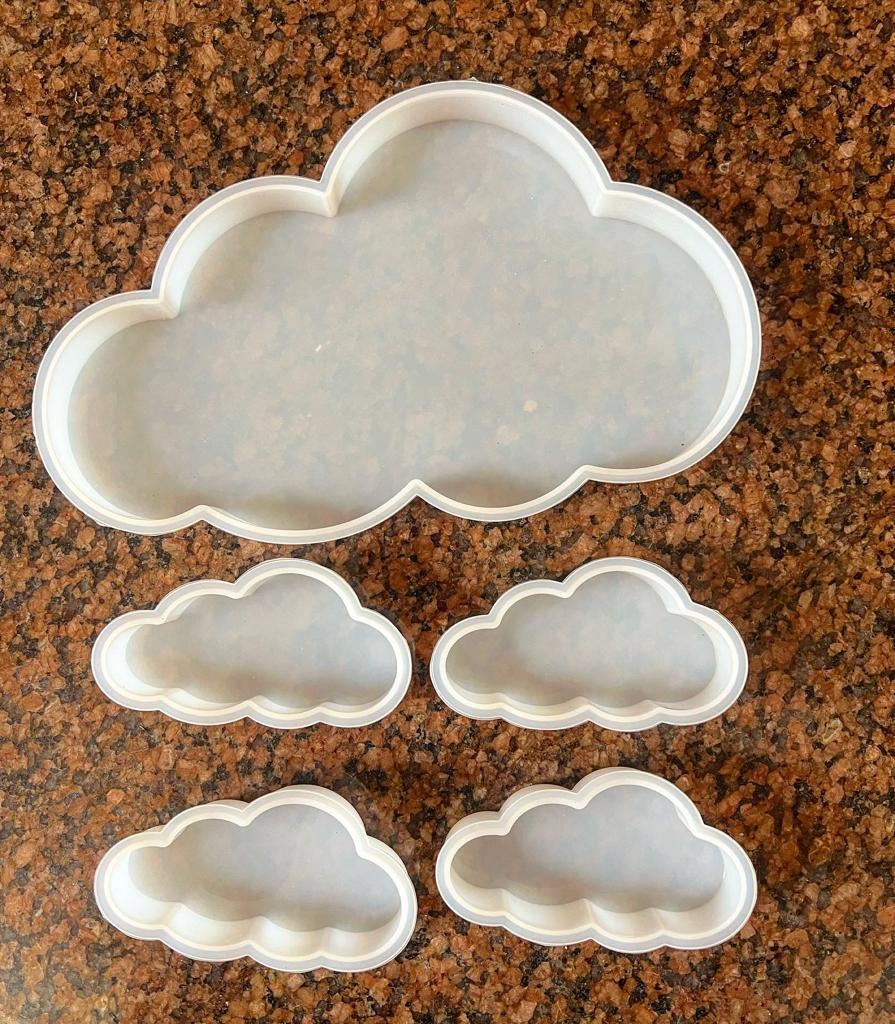 Cloud mould set of 5