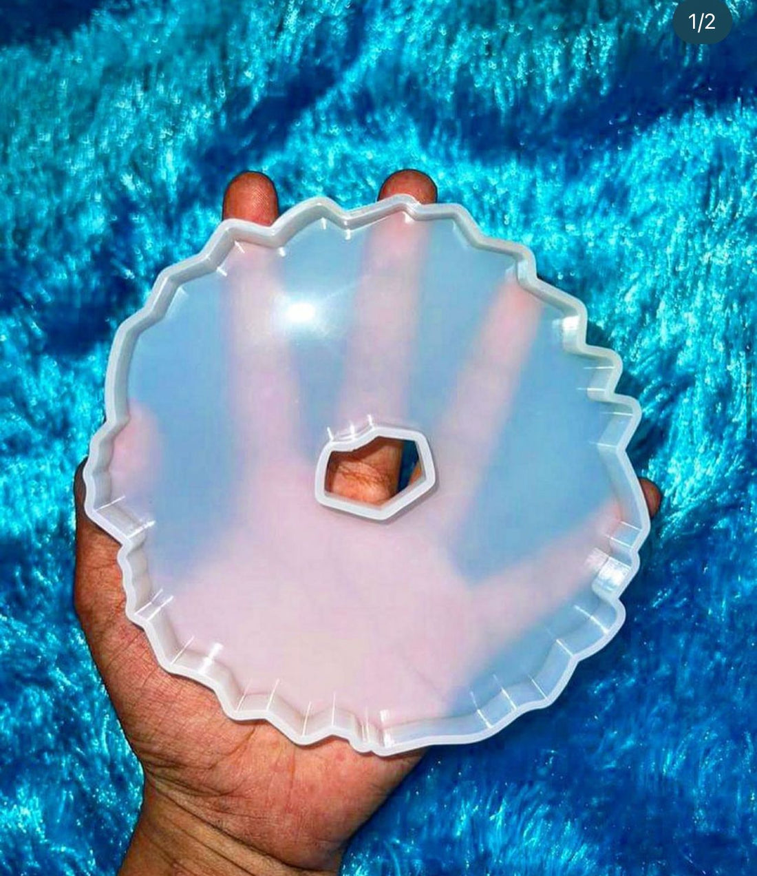 Agate coaster with hole