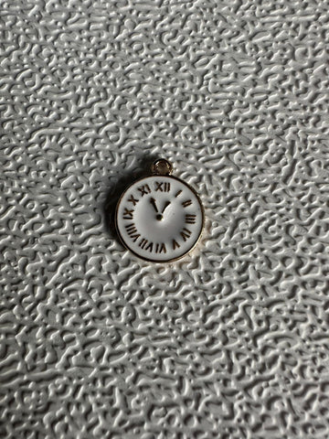 White clock charm