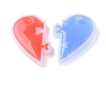 2PC heart keychain mould