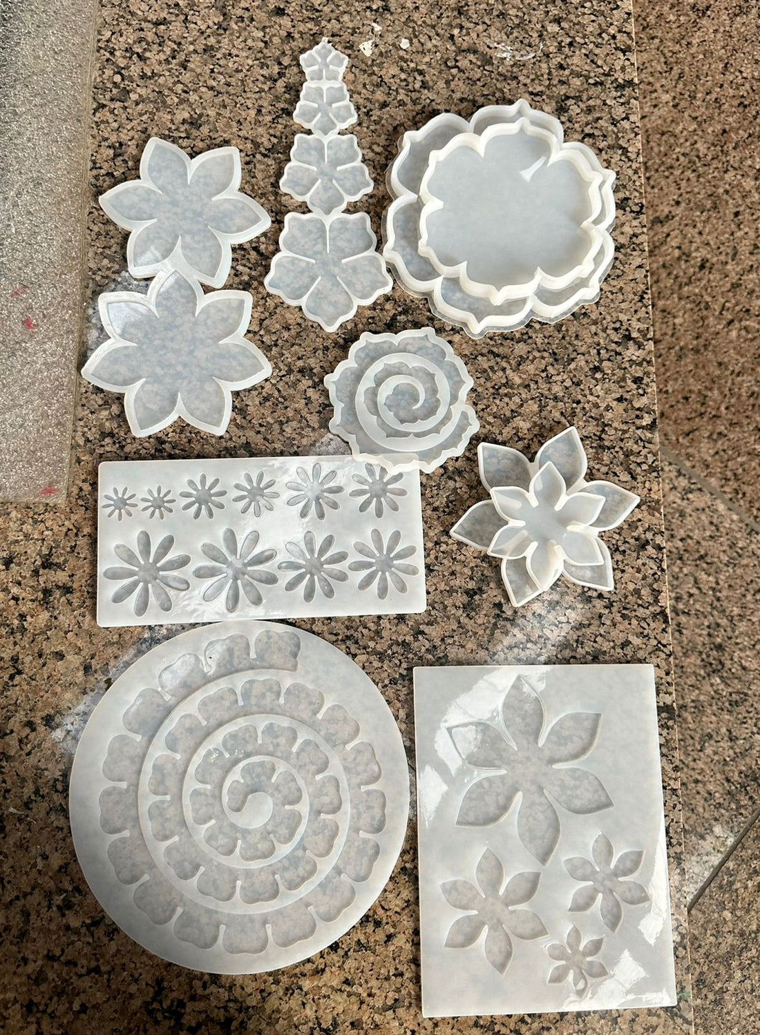 3d flower mould combo