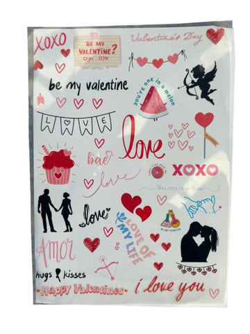 Valentine insert sheet