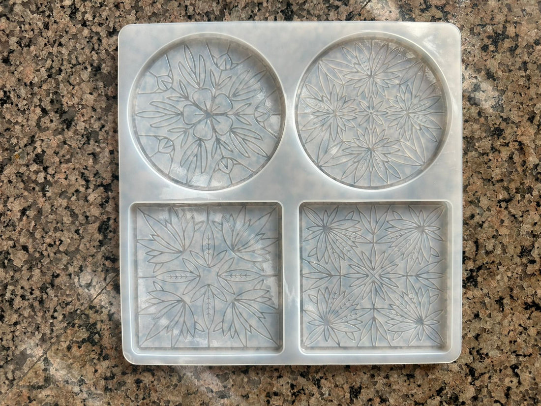 4 in 1 designer coaster mould