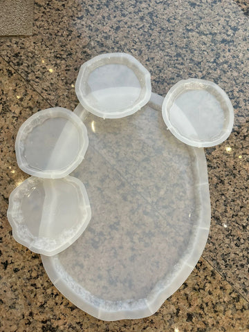Designer oval tray and coaster mould