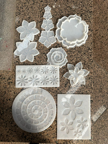 3d flower mould combo